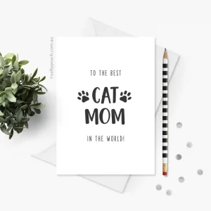 Best Cat Mom Card