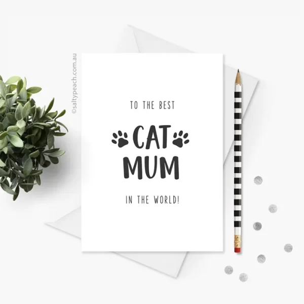 Best Cat Mum Card