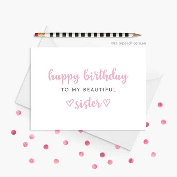 Personalised Birthday Card - Sister