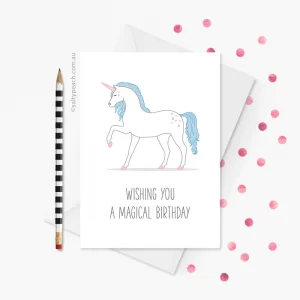 Unicorn Magical Birthday Card