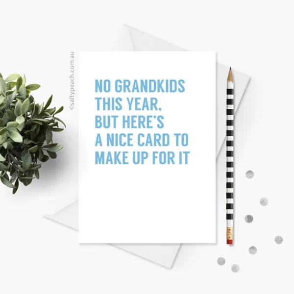 Grandkids Card for Mother's Day / Father's Day Blue
