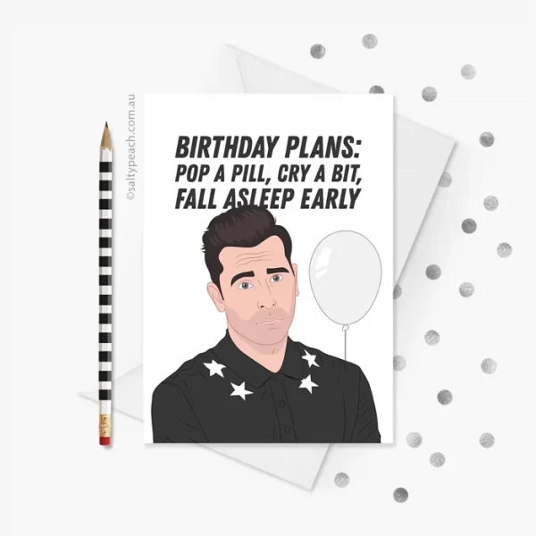 David Rose Birthday Plans Card