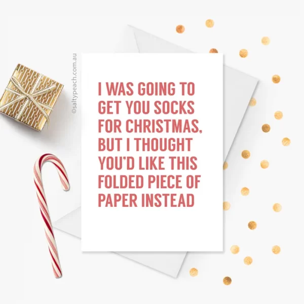 Socks for Christmas Card