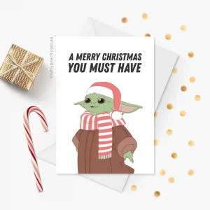 Baby Yoda Christmas Card