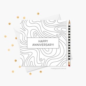 Anniversary Marble Colouring Greeting Card