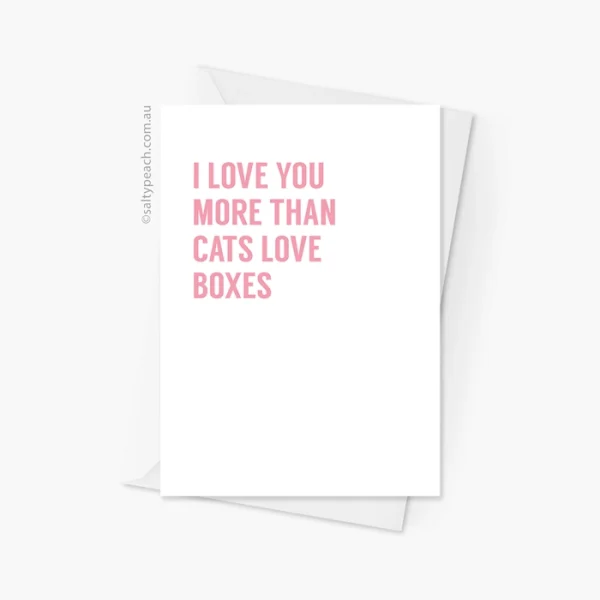 Cats and Boxes Love Card