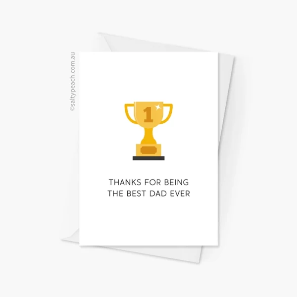 Best Dad Trophy Card