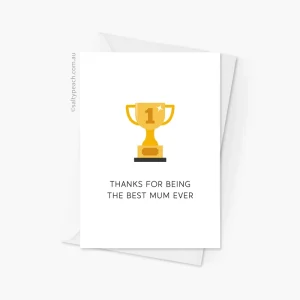 Best Mum Trophy Card