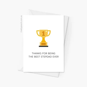 Best Stepdad Trophy Card