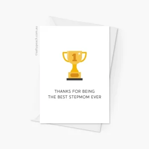Best Stepmom Trophy Card