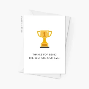 Best Stepmum Trophy Card