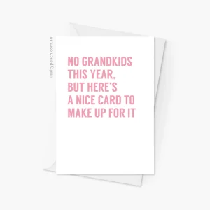 Grandkids Card for Mother's Day / Father's Day Pink
