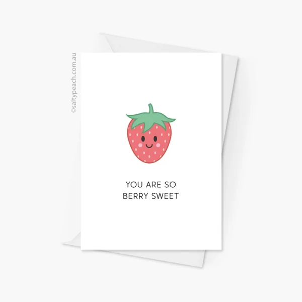 Sweet Strawberry Love Card