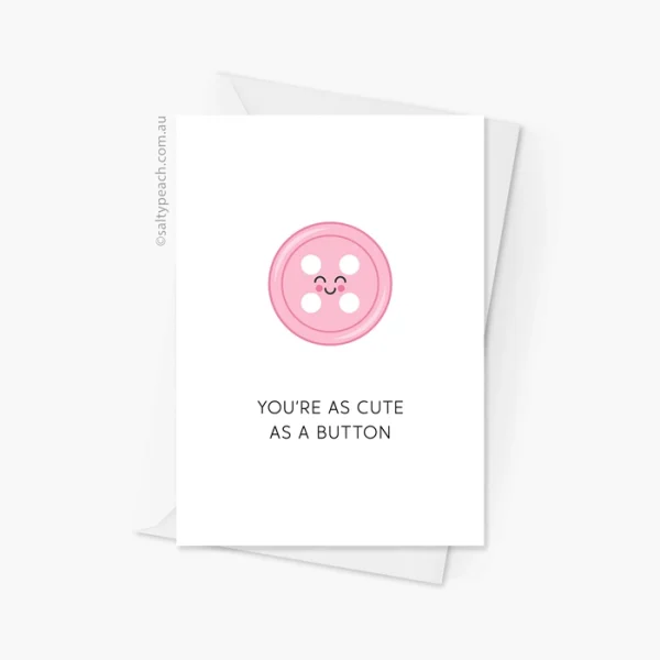 Cute As A Button Card
