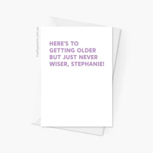 Taylor Swift Never Wiser Birthday Card Stephanie Purple