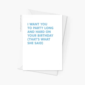 Michael Scott Party Long and Hard Blue