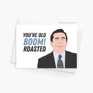 Bargain Bin Michael Scott Boom Roasted Birthday Card