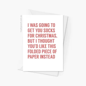 Socks for Christmas Card