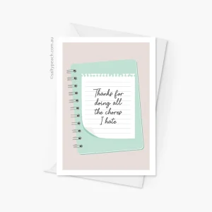 Couple Chores Anniversary Card