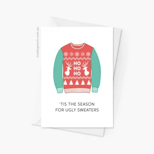 Ugly Christmas Reindeer Sweater Card