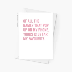 Favourite Name Love Card