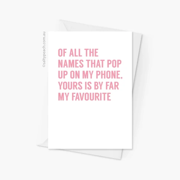 Favourite Name Love Card