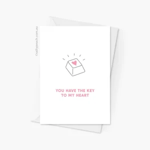 Key Cap to my Heart Greeting Card