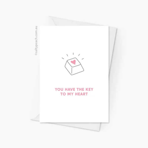 Key Cap to my Heart Greeting Card