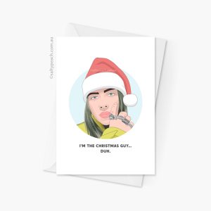 Billie Eilish Christmas Guy Card