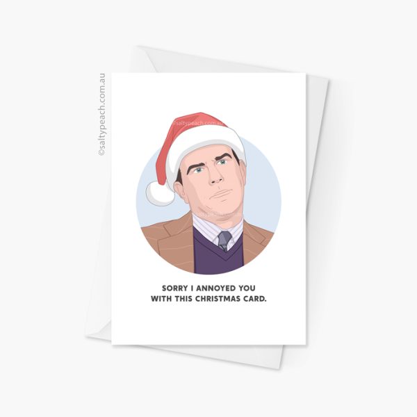 Andy Bernard Sorry I Annoyed You Christmas Card