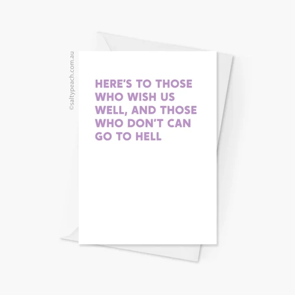 Elaine Benes Well Wishes Card - Purple