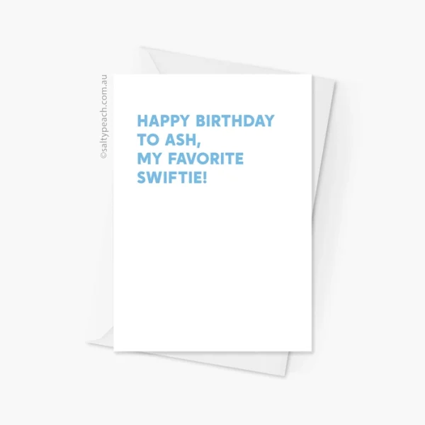 Favorite Swiftie Birthday Card Ash Blue