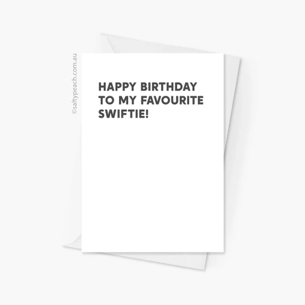 Favourite Swiftie Birthday Card Black