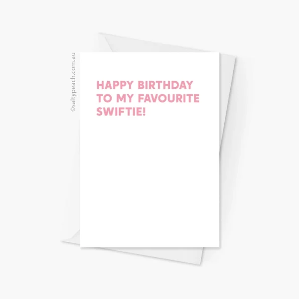 Favourite Swiftie Birthday Card Pink
