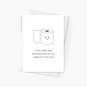 Funny Toilet Paper Card for Coworker