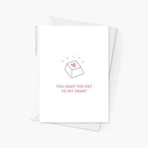 Key Cap to my Heart Greeting Card