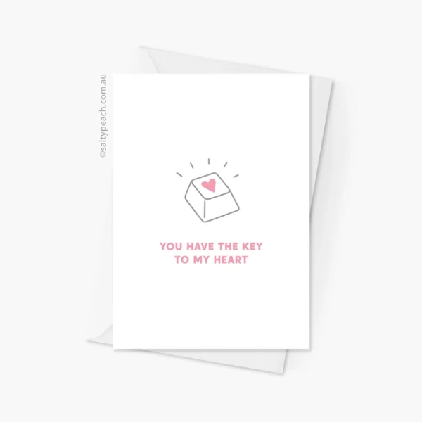 Key Cap to my Heart Greeting Card