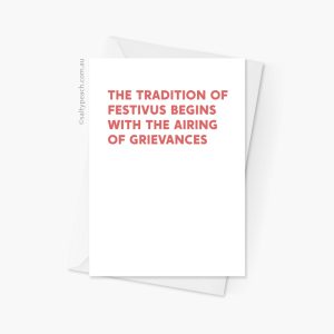 Seinfeld Festivus Christmas Card - Red