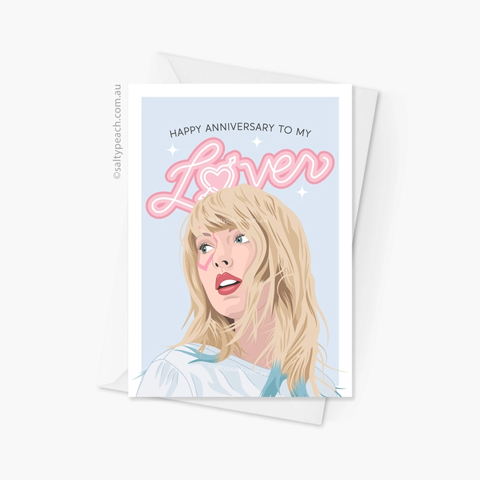 Taylor Swift Lover Anniversary Card