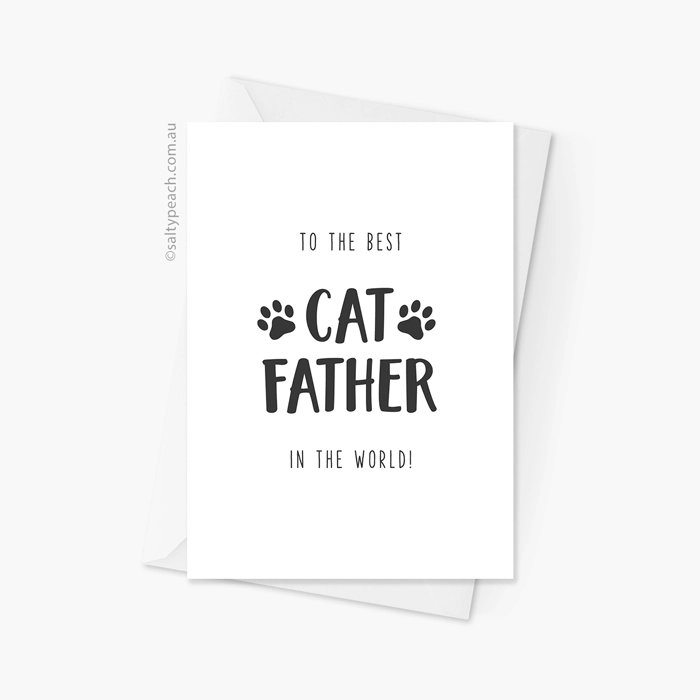 Best Cat Father Card