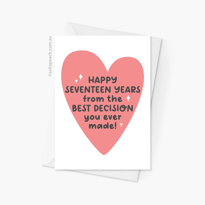 Funny Custom Anniversary Card - Red Heart