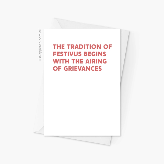 Seinfeld Festivus Christmas Card - Red
