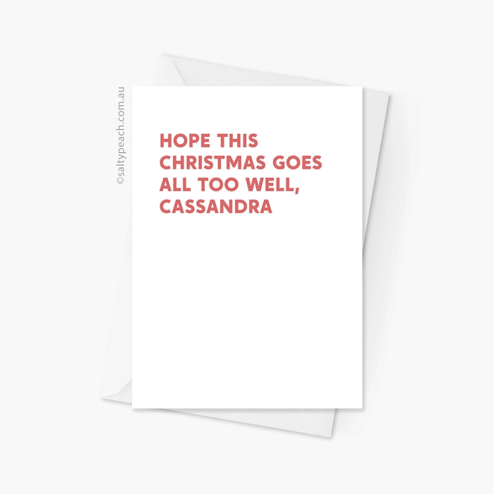 All Too Well Christmas Cassandra